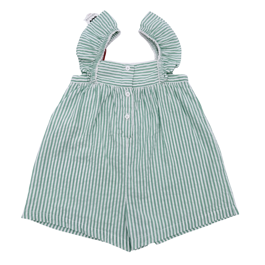 Combishort menthe et blanche - 24 mois