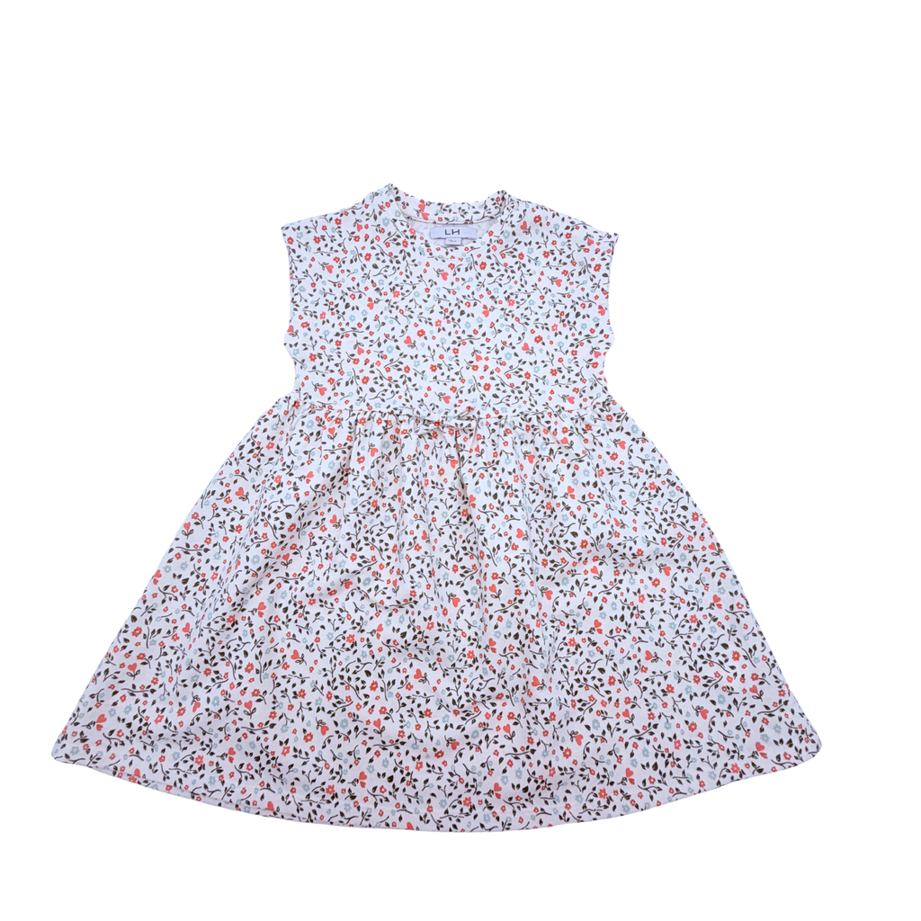 Robe blanche imprimé petites fleurs — 36 mois
