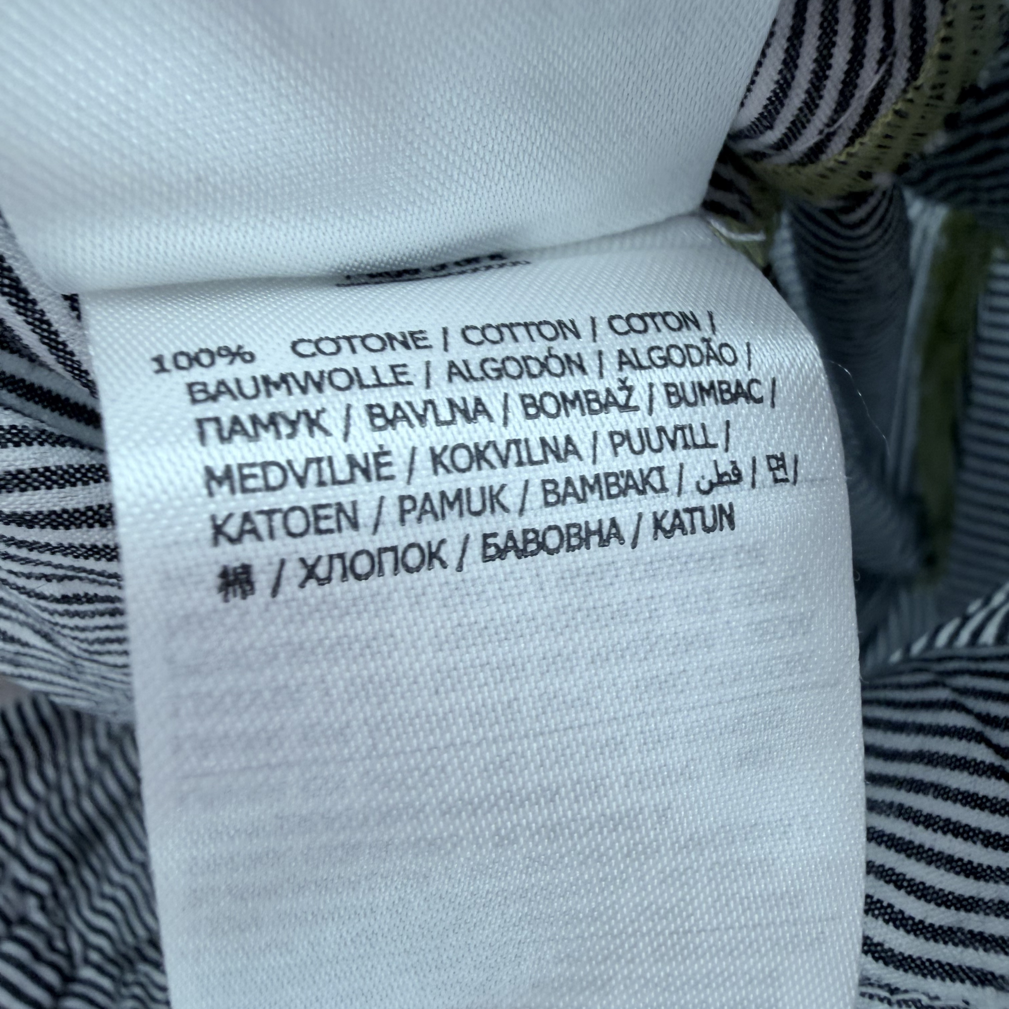 Pantalon rayé gris et blanc en coton — 2 ans