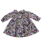 Robe fleurie multicolore à col volanté — 6 mois