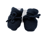 Chaussons montants bébé bleu marine doublés – 18/19