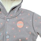 Veste bébé à capuche marron foncé doublée sherpa - 6 mois