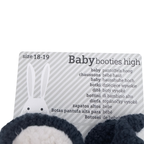 Chaussons montants bébé bleu marine doublés – 18/19