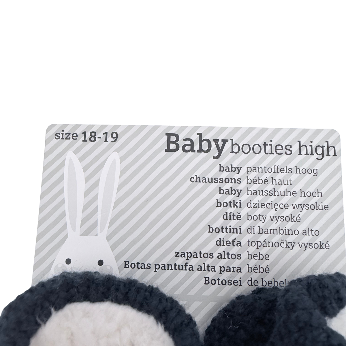 Chaussons montants bébé bleu marine doublés – 18/19