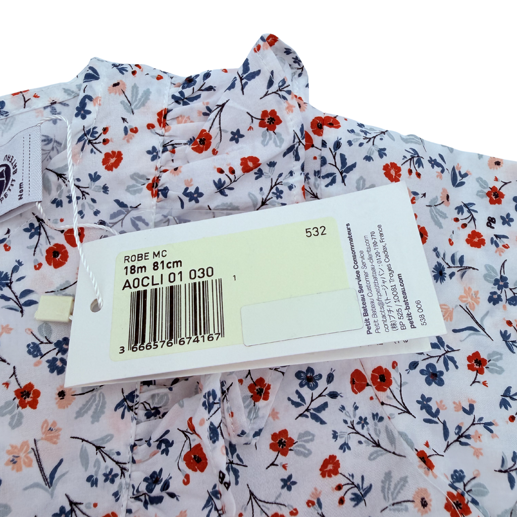 Robe fleurie à volants — 18 mois