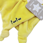 Doudou plat bébé léopard jaune à quatre nœuds