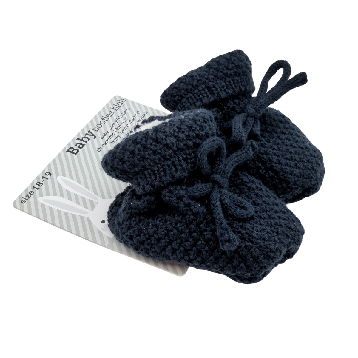 Chaussons montants bébé bleu marine doublés – 18/19