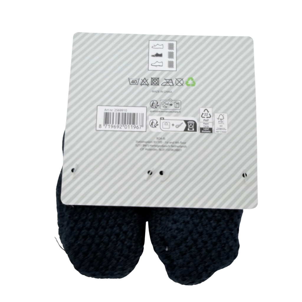 Chaussons montants bébé bleu marine doublés – 18/19