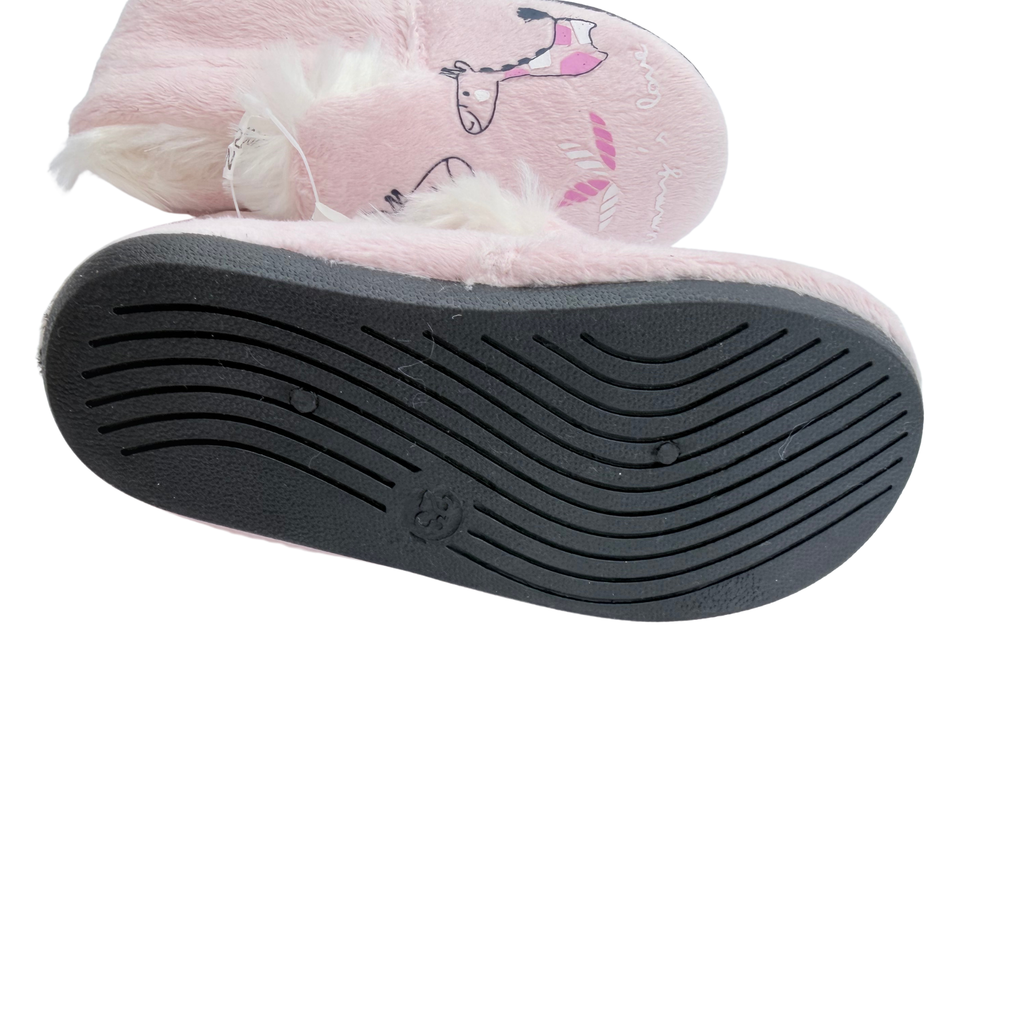 Chaussons rose motif girafes - 23