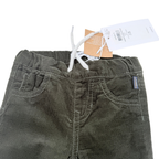 Pantalon bébé vert foncé en velours côtelé - 4-6 mois