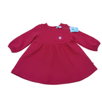 - Robe bébé rouge avec petite poche brodée - 12 mois