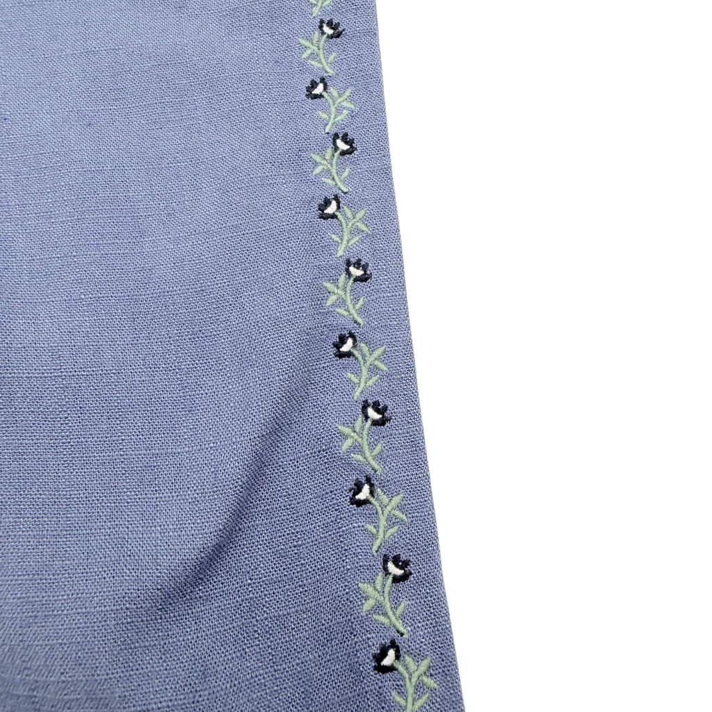 Pantalon enfant bleu léger brodé - 9 mois