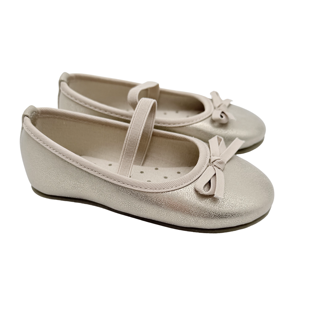 Ballerines dorées à nœud - 22