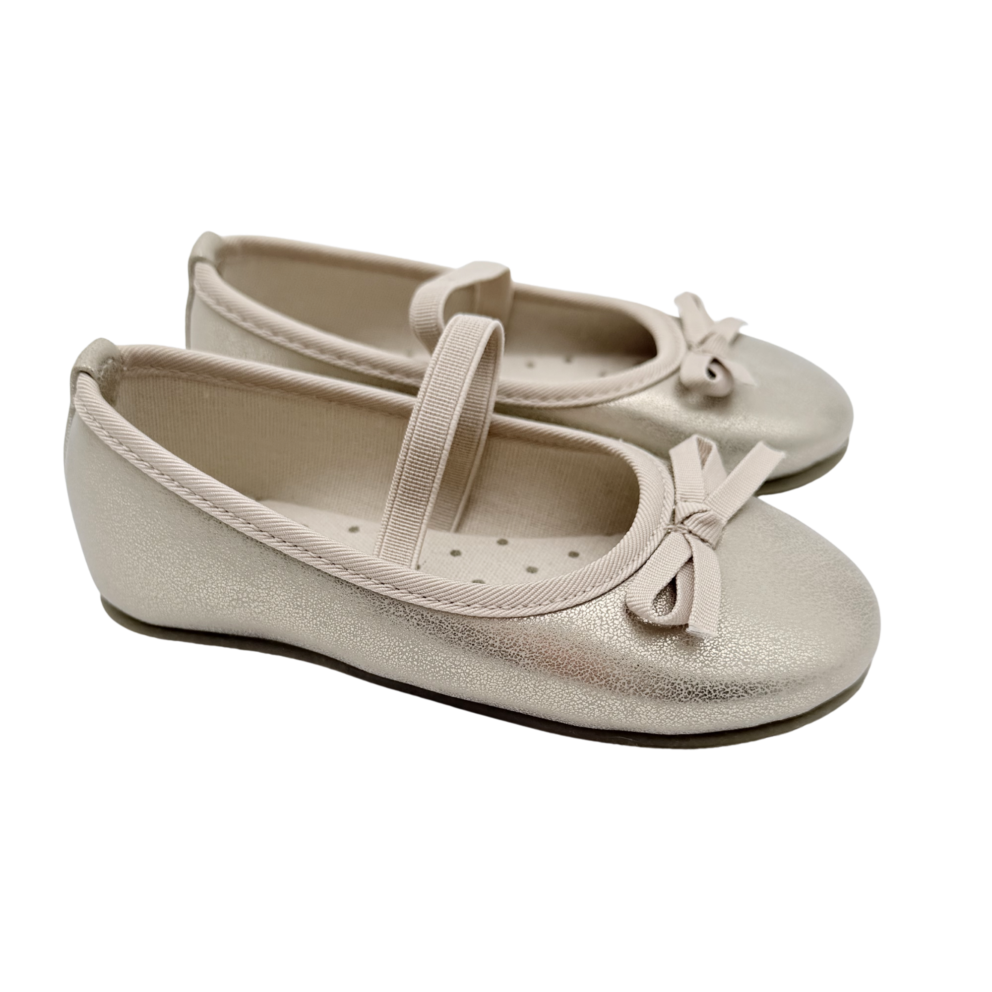 Ballerines dorées à nœud - 22