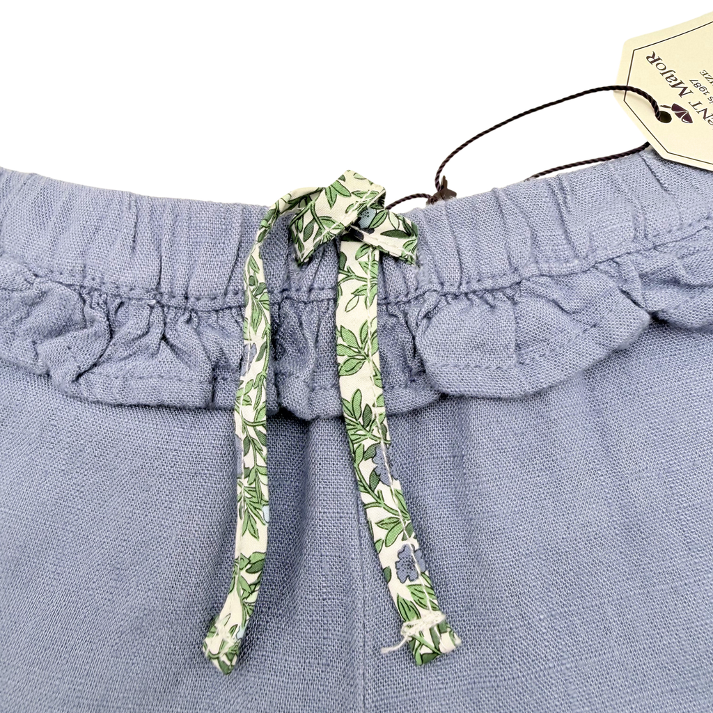 Pantalon enfant bleu léger brodé - 9 mois