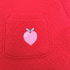 - Robe bébé rouge avec petite poche brodée - 12 mois