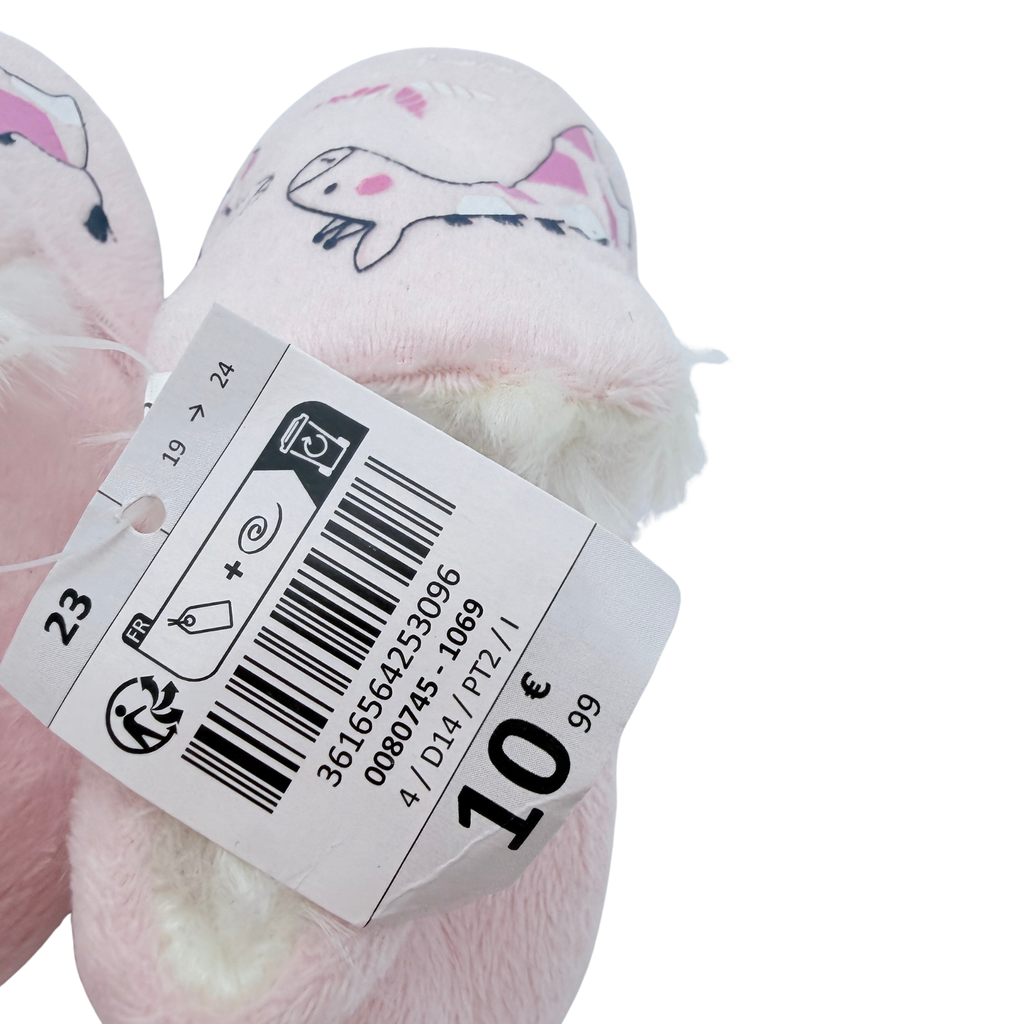 Chaussons rose motif girafes - 23
