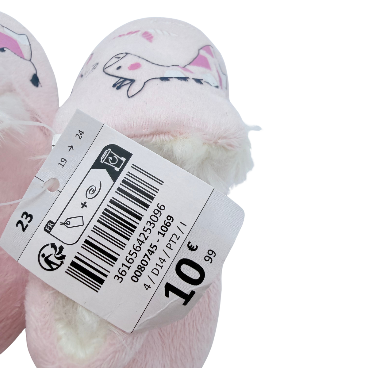 Chaussons rose motif girafes - 23