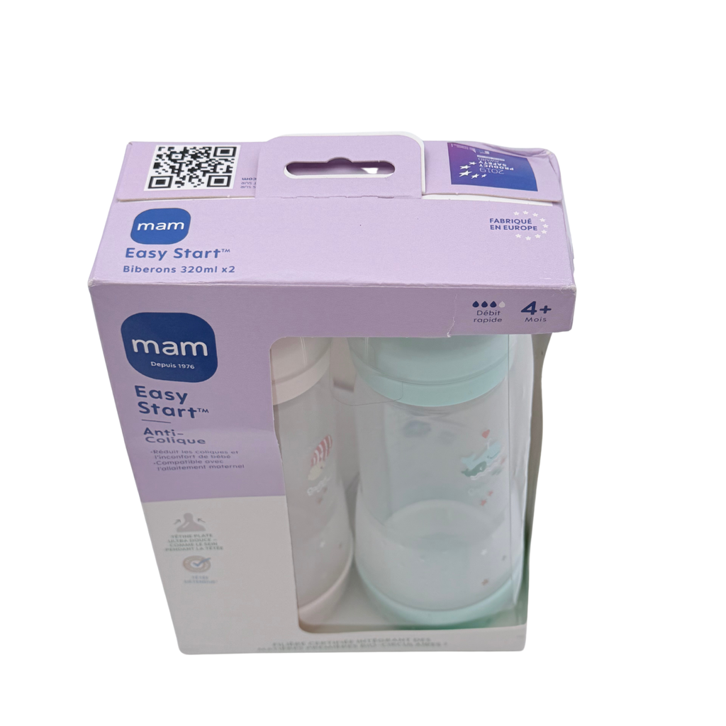 Lot de 2 biberons anti-coliques 330 ml avec tétine débit rapide