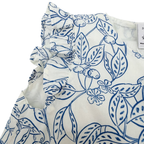 Robe à imprimé végétal bleu avec bloomer — 24 mois