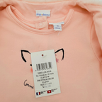 Haut bébé rose avec gilet en fausse fourrure - 1 mois