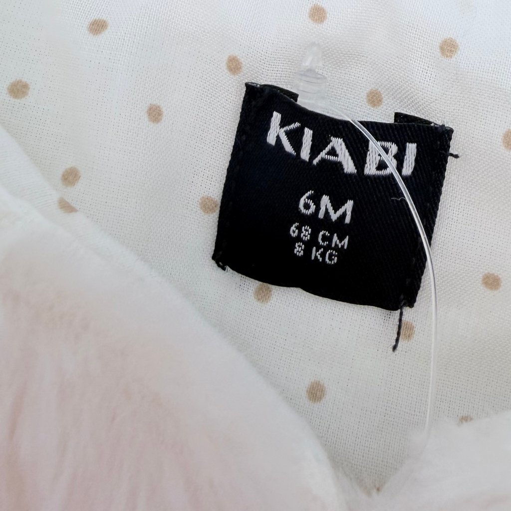 Gilet sans manches bébé écru en fausse fourrure - 6 mois