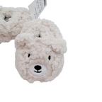 Chaussons écrus en sherpa motif ourson - 3-6 mois