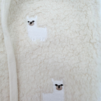 Pantalon bébé écru effet moutonné motifs lamas - 3 mois