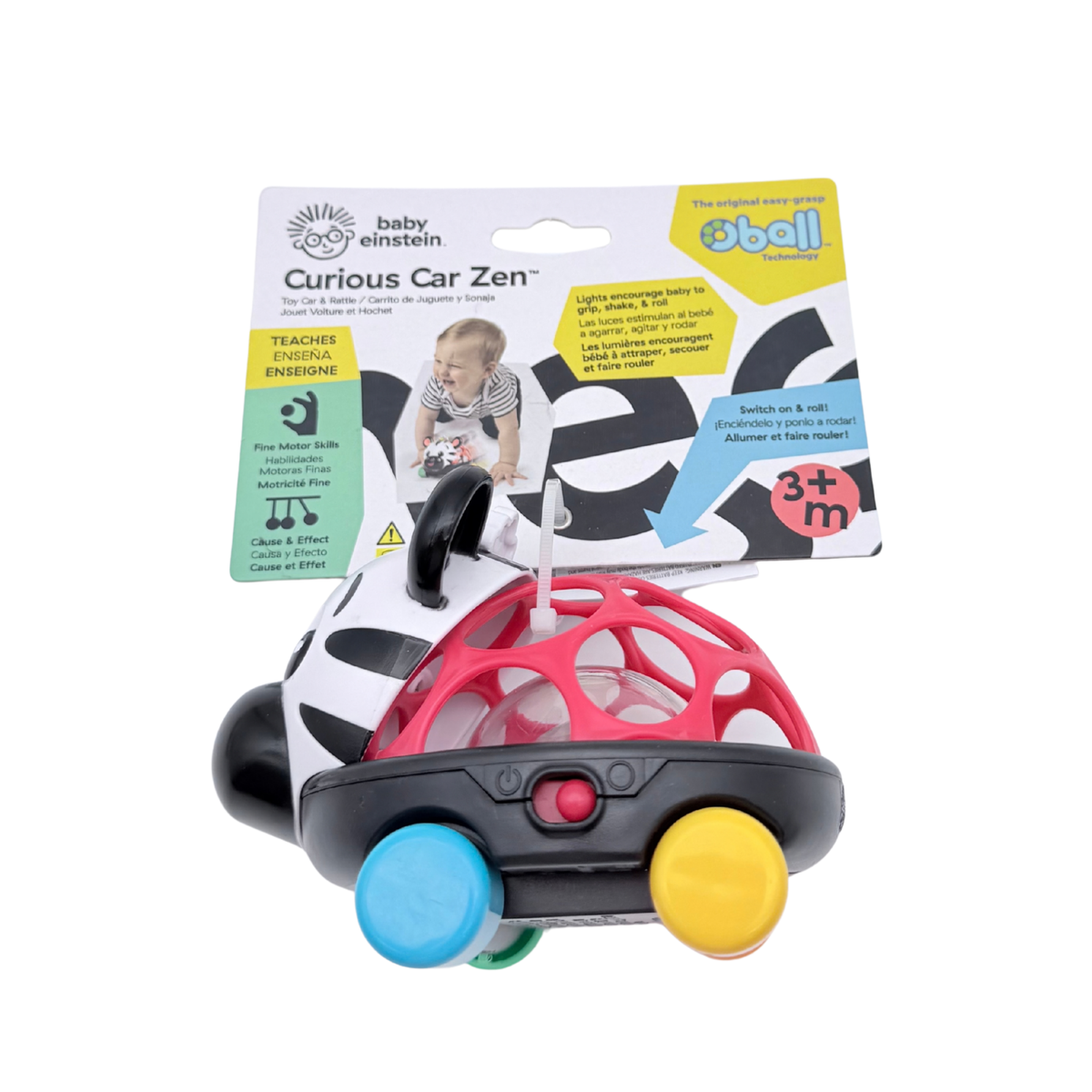 Voiture hochet lumineuse bébé Curious Car Zen – Dès 3 mois