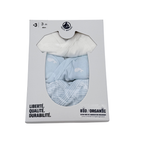 Lot de 3 bodies croisés manches courtes motif baleines - 3 mois