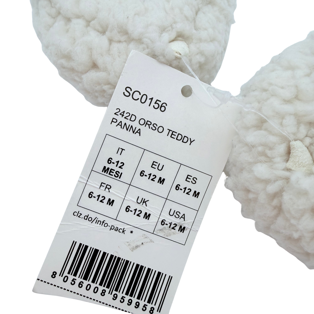 Chaussons écrus en sherpa motif ourson - 3-6 mois