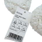 Chaussons écrus en sherpa motif ourson - 3-6 mois