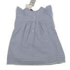 Robe bébé brodée bleu ciel — 9 mois