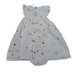 Robe gaze de coton fruits brodés — 18 mois