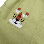 Salopette courte kaki à motifs animaux — 18 mois