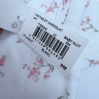 Ensemble blanc imprimé fleurs — 3 mois