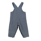 Salopette bébé bleu gris en velours côtelé — 6 mois