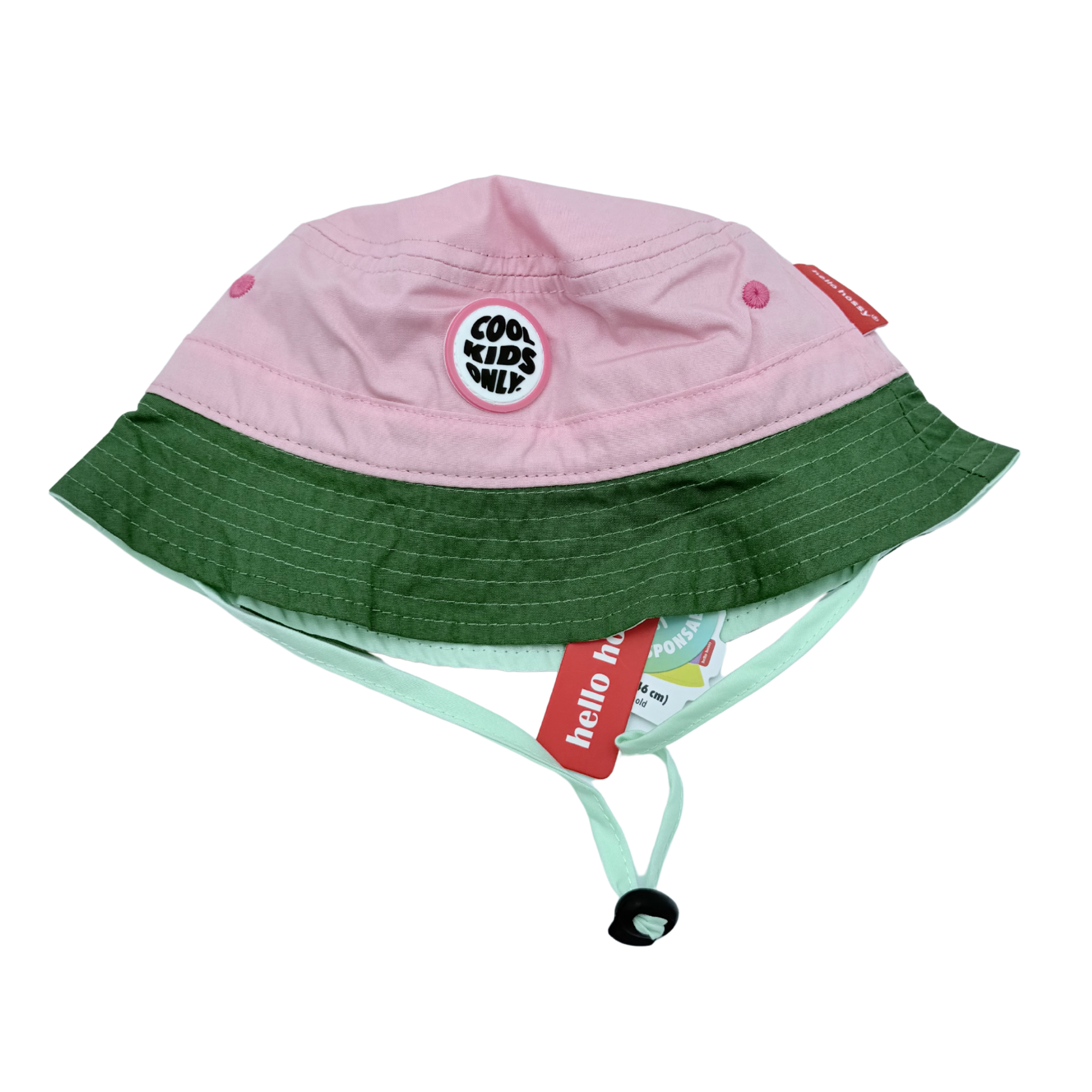 Bob colorblock rose, vert et menthe – 3-6 mois