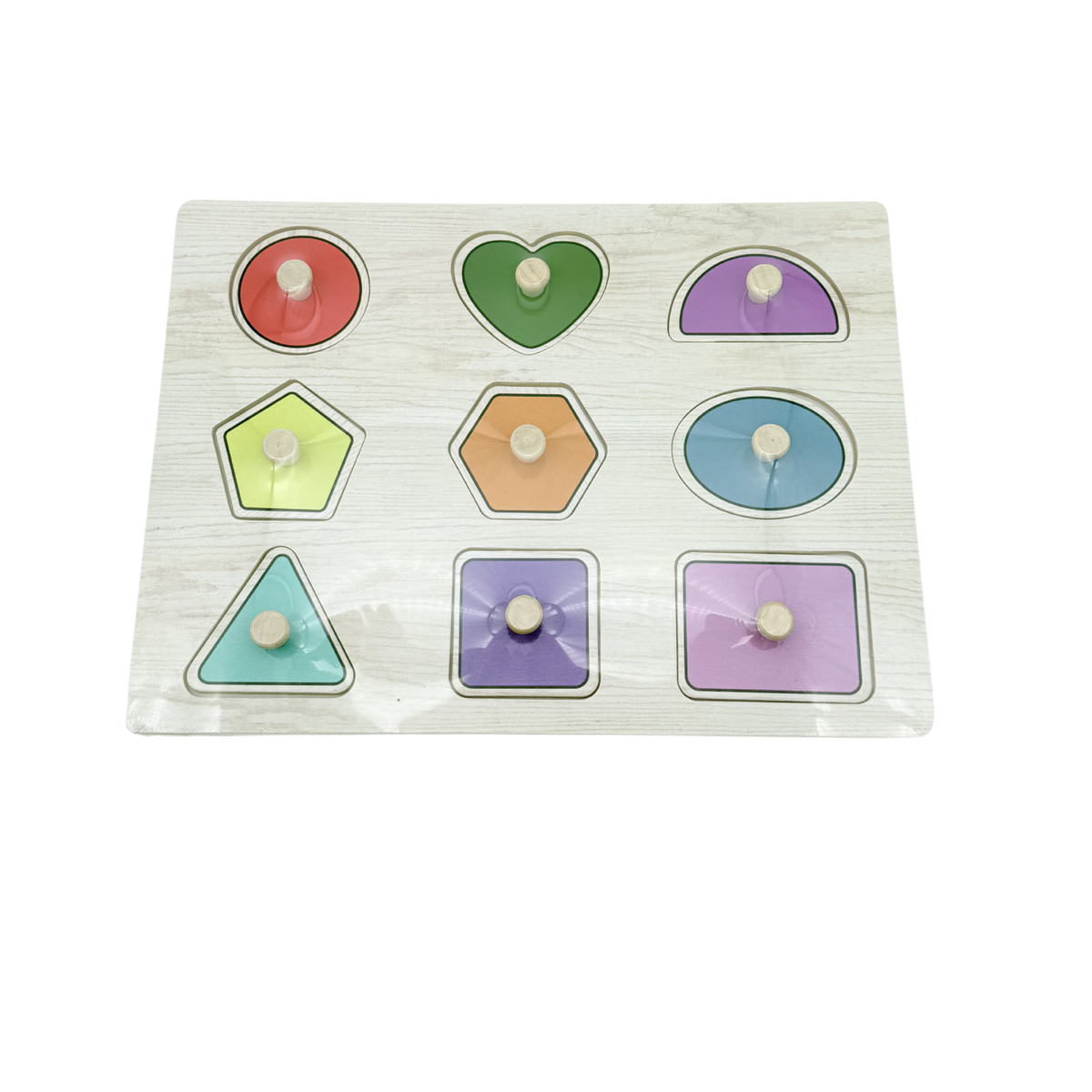 Puzzle d’éveil en bois Formes et couleurs - 12 mois +
