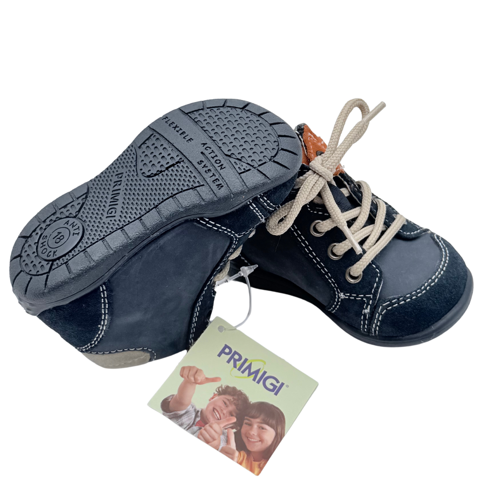 Bottines bleu marine à lacets - 18