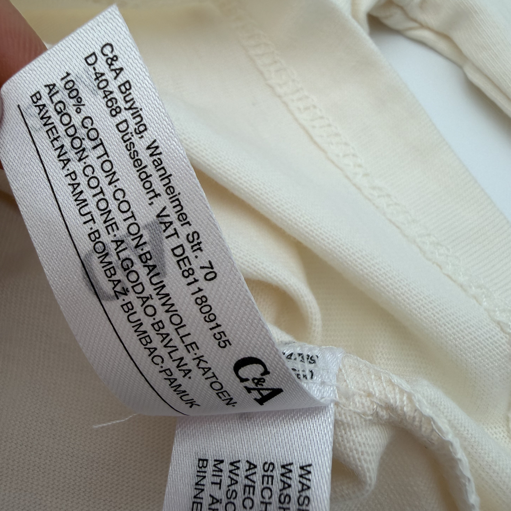 T-shirt bébé col brodé fleuri — 2-3 mois