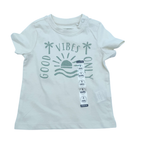 T-shirt blanc « Good Vibes Only » — 3 mois