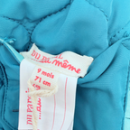 Veste réversible bébé écrue et bleu canard - 9 mois