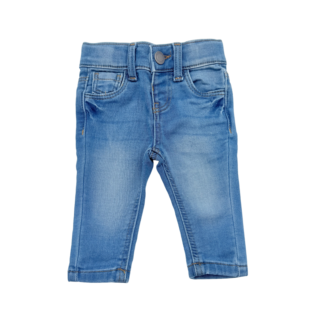 Jean bleu délavé - 0-3 mois