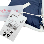 Veste bébé déperlante bleu marine et écru à capuche - 6 mois