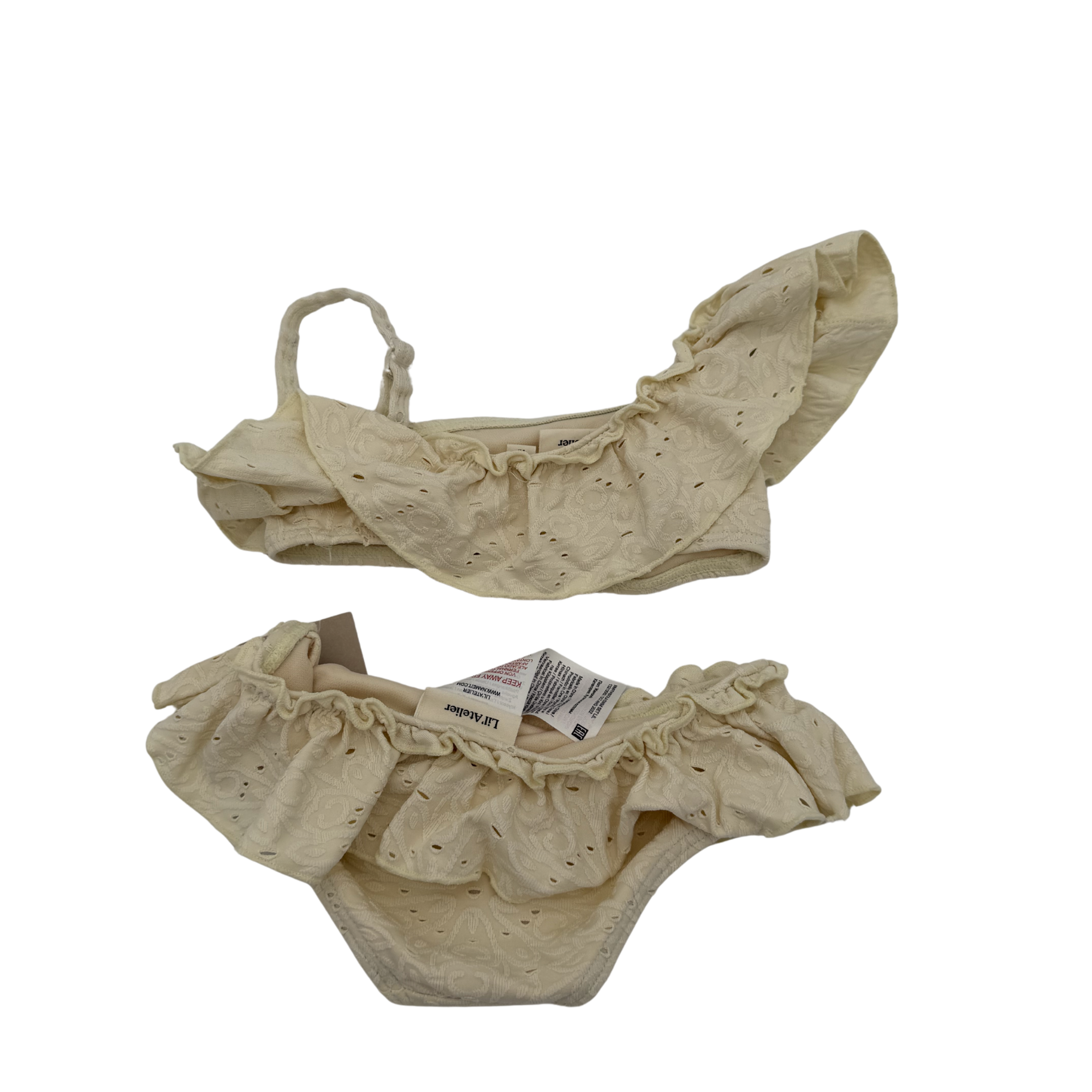 Maillot de bain 2 pièces broderie anglaise — 12 mois