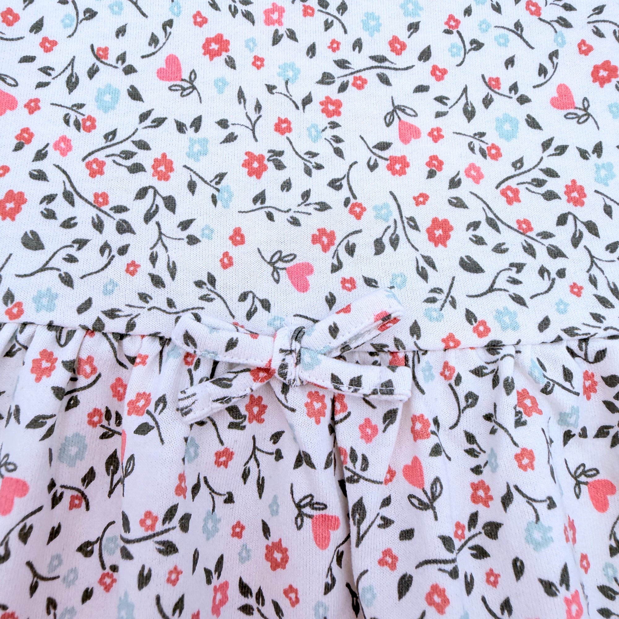 Robe blanche imprimé petites fleurs — 36 mois