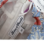 Barboteuse liberty bleu et rouge - 6 mois