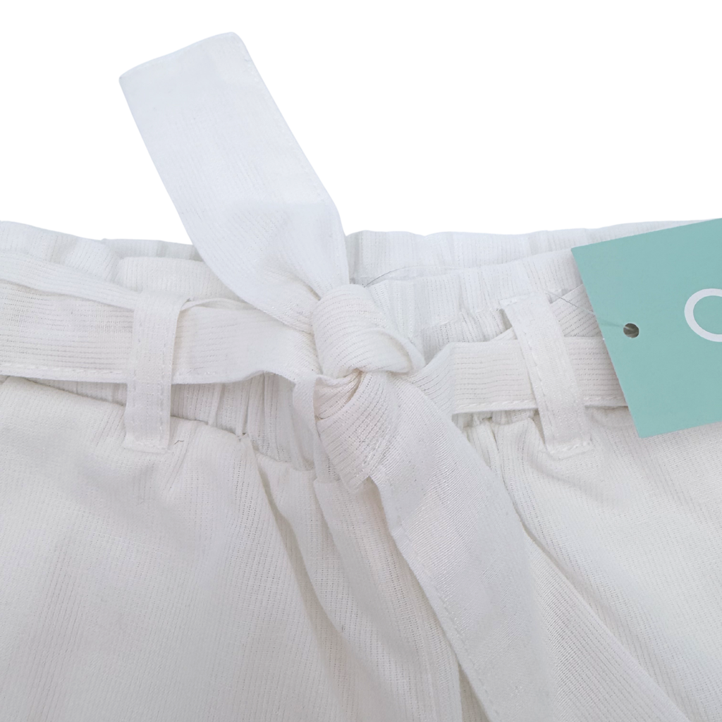 Pantalon blanc irisé — 12 mois