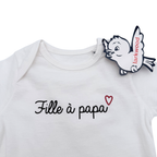 Body bébé « Fille à papa » blanc - 6-12 mois